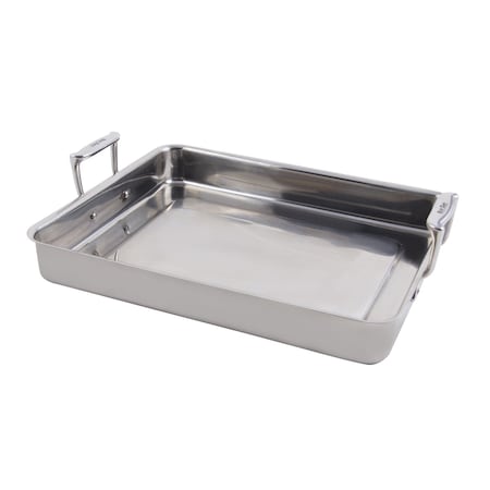 Bon Chef Cucina S/S Lg Food Pan W/Hndls 14 3/4" X 12" X 2 1/4"  /  5 Qt 60012
